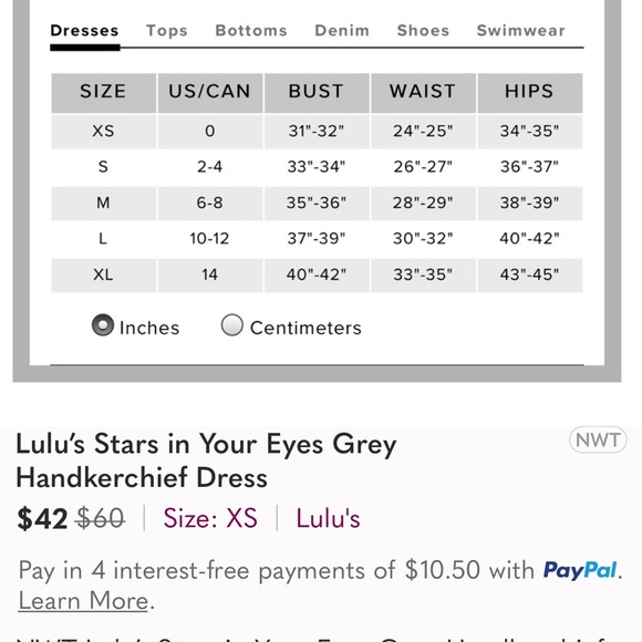Lulu’s Stars in Your Eyes Grey Handkerchief Dress - Picture 4 of 5